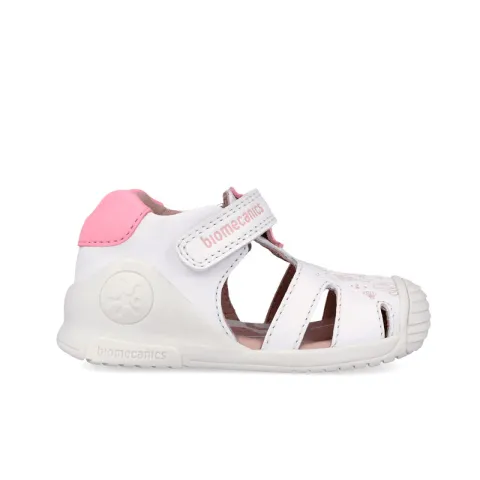 Biomecanic Girls Caged Sandals with Velcro Strap for First Steps