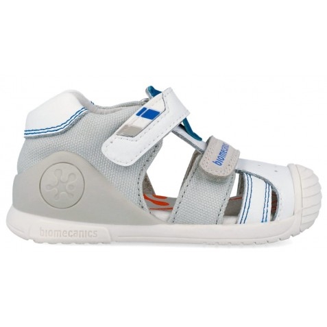Biomecanics Boys Caged Sandals with Velcro Strap for First Steps