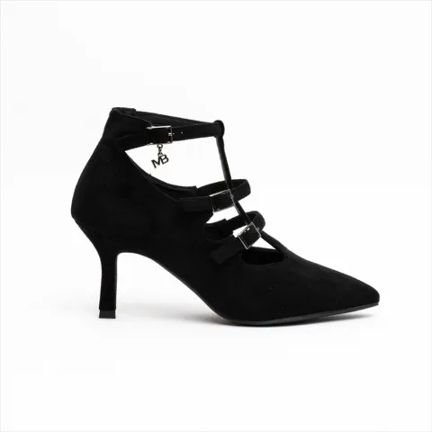 Mariela Burani Multi-Strap Pointed-Toe Medium Heel Pumps