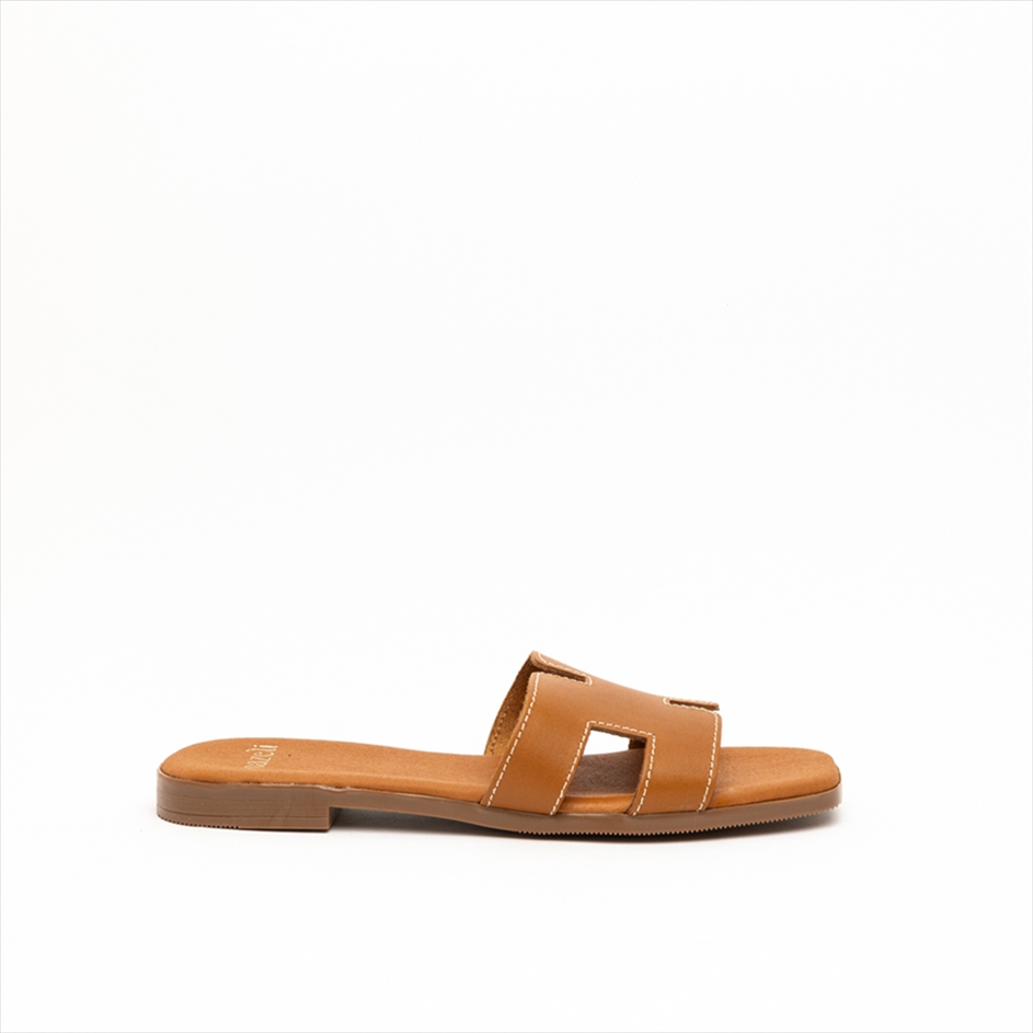 Nazeli Premium Cut Out Slider Flat Sandals