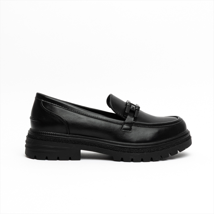 Miss Belgini Loafers with Geometric Chail Detail
