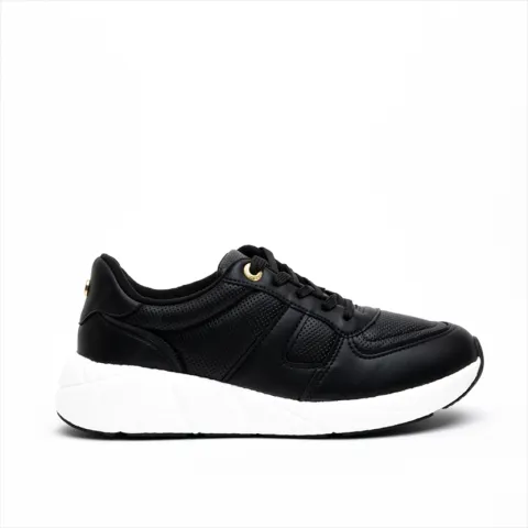 Modare Chunky Sole Lace Up Sneakers with Metallic Detail on Back Heel