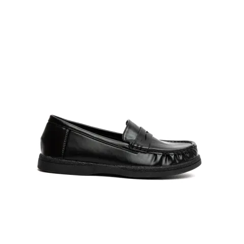 Miss Belgini Penny Strap Ruched Loafer Pumps