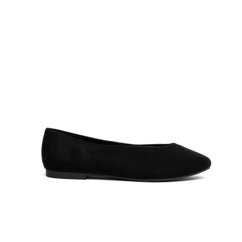 Miss Belgini Chic Suedette Flat Ballerina Pumps