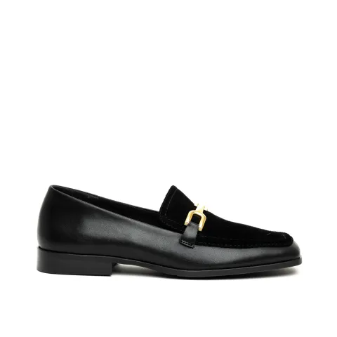 Nazeli Premium Loafer Flat Pumps with Horsebit Detail