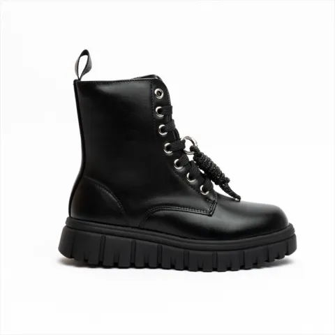 Asso Girls Combat Boots with Charm