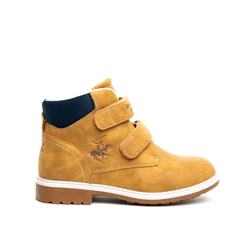 Beverly Hills Polo Club Boys Ankle Boots with Double Velcro Strap