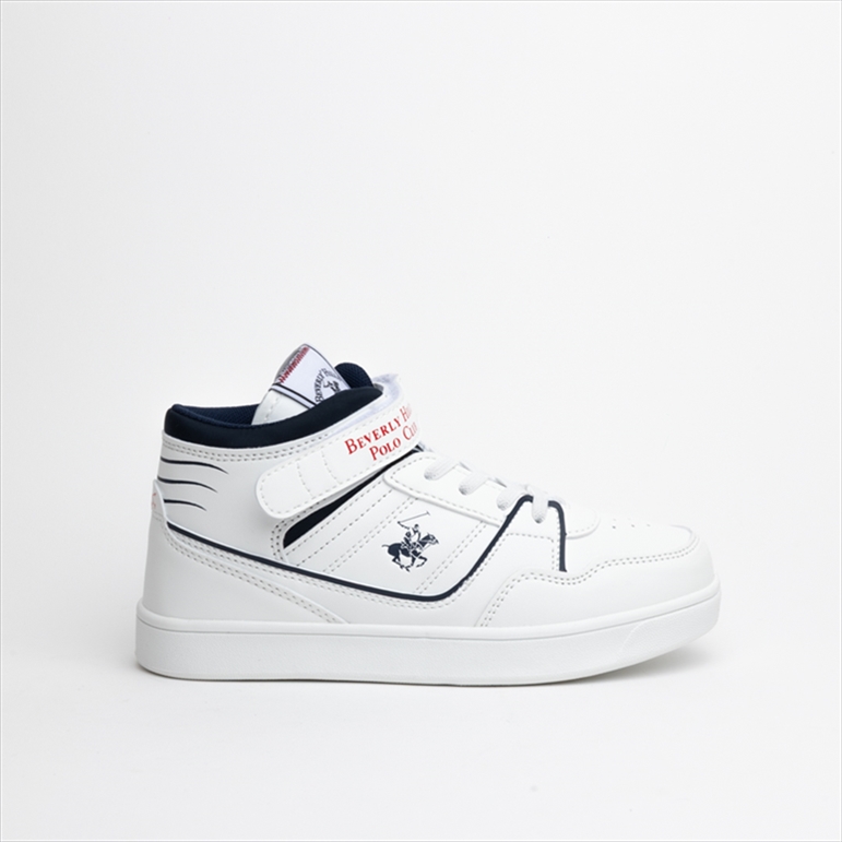Beverly Hills Polo Club Mid-Top Boys Sneakers with Navy Details