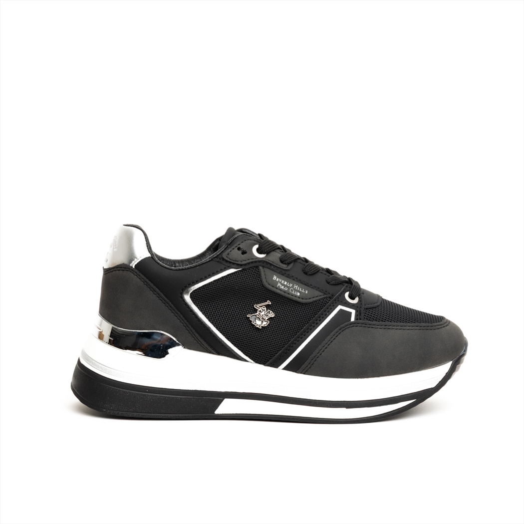 Beverly Hills Polo Club Womens Chic Trainers with Metallic Details
