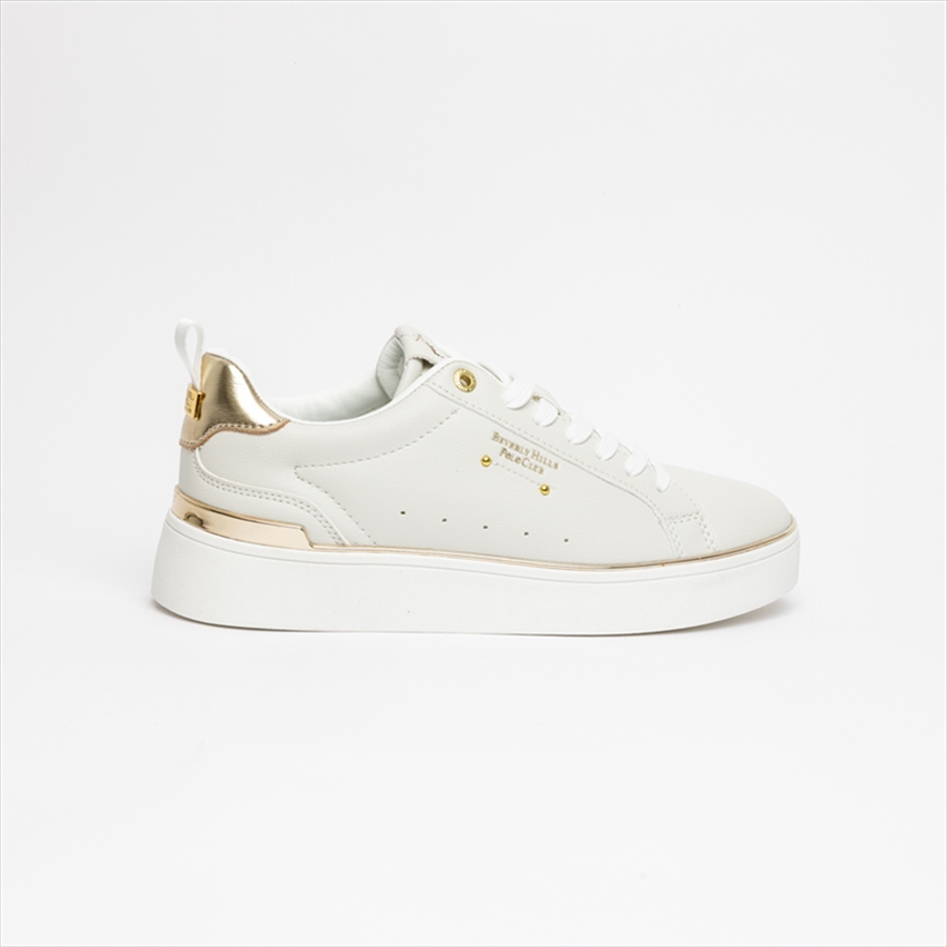 Beverly Hills Polo Club Womens Sneakers with Gold Metallic Accents