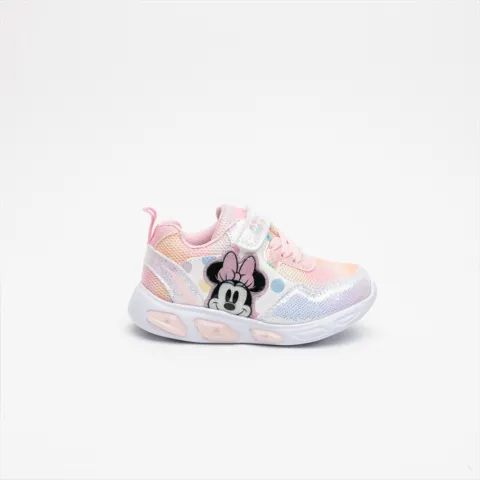 Minnie Glittery Sneakers with Lights on Sole