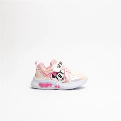 Minnie Light Up Sneakers with Velcro Strap and Heart Details