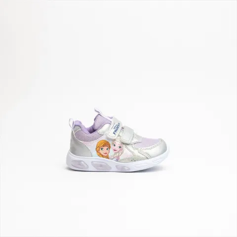 Frozen Girls Sneakers with Double Velcro Strap and Lights