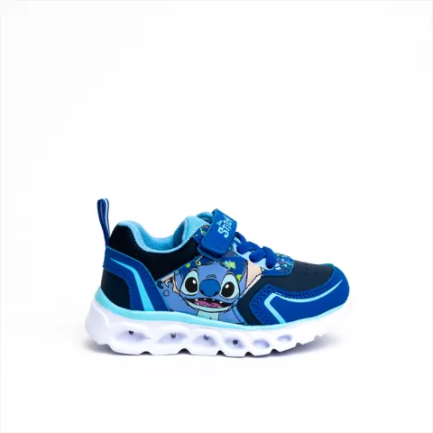 Stitch Boys Sneakers with Neon Details and Lights on the Sole