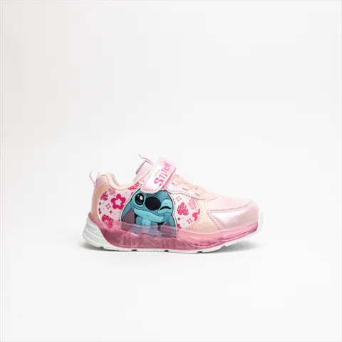 Stitch Girls Sneakers with Lights and Flowers Details