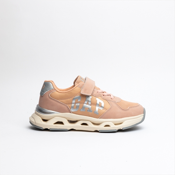 GAP Girls Trainers with Velcro Strap and Laces and Metallic Details