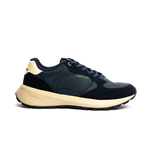 GAP Men Retro Sneakers with Matt and Smooth Texture