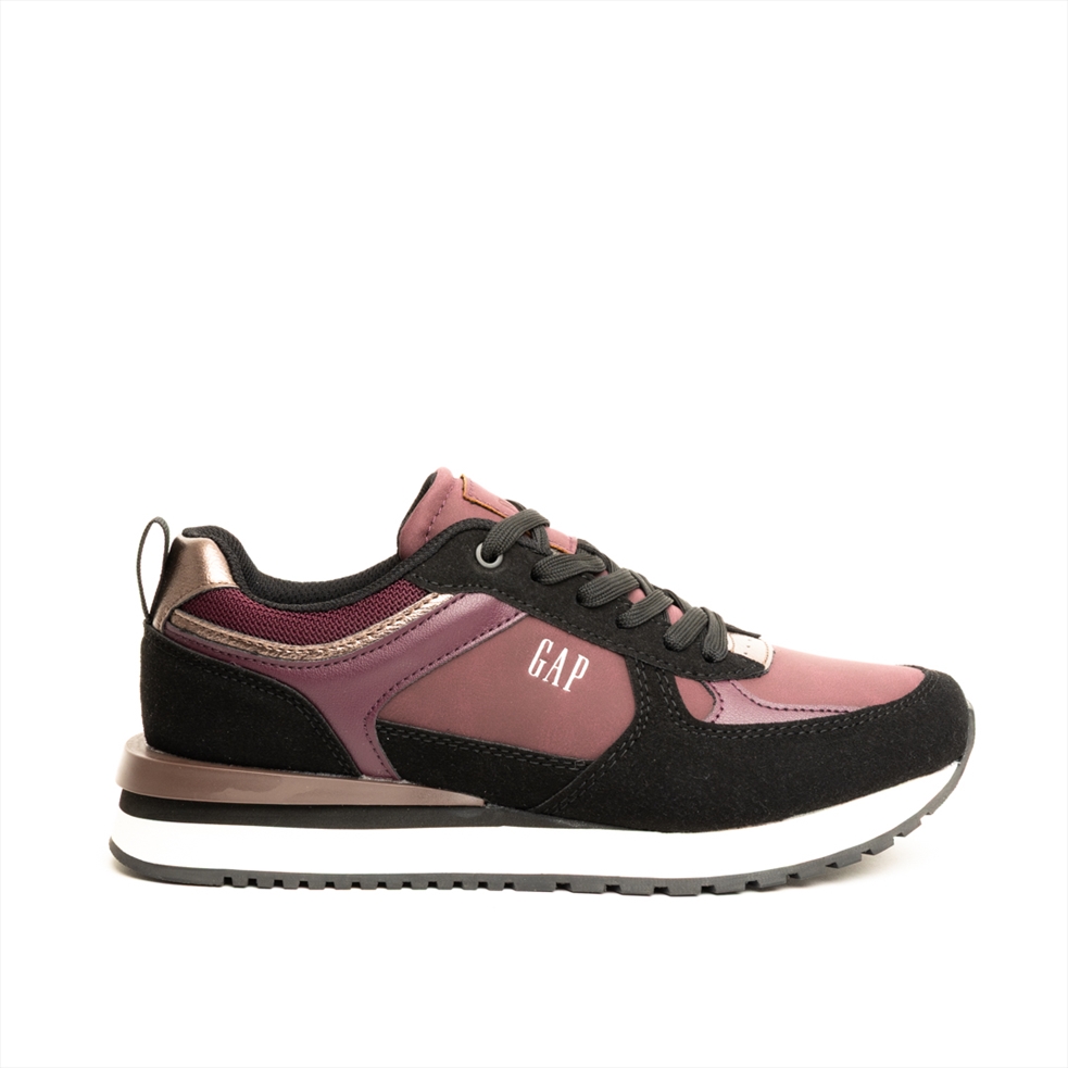 GAP Womens Wedge Trainers with Metallic Rose-Gold Detail