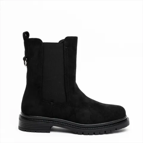 Miss Belgini Suedette Chelsea Flat Ankle Boots