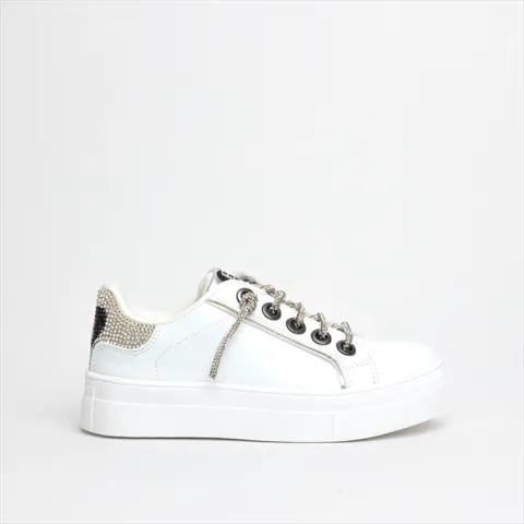 Laura Biagiotti Girls Sneakers with Rhinestones