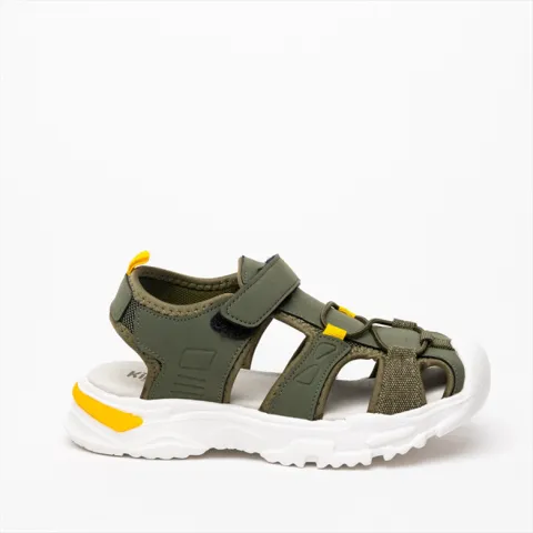 Kido velcro cut out sandal with infinity rope