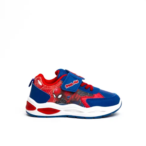 Spiderman Boys Sneakers with Red Laces and Lights on Sole