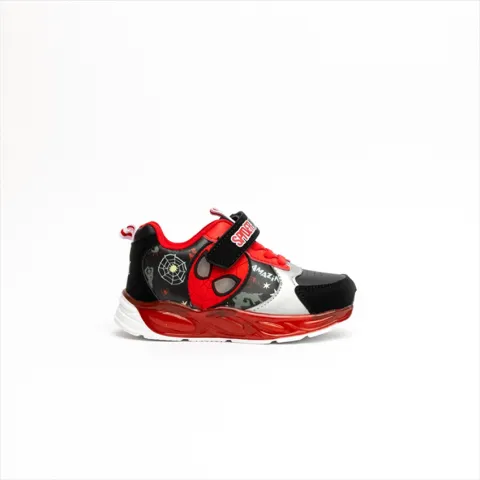 Spiderman Boys Sneakers with Light Up Bubble Sole with Heel Tab