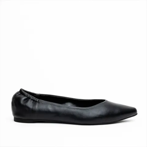 Miss Belgini Ruched Detail Ballerina Flat Pumps