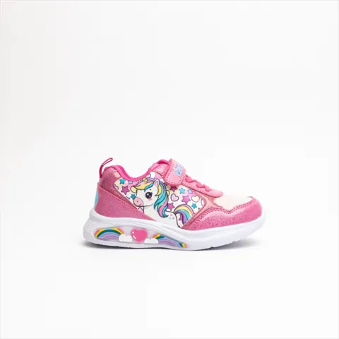 Unicorn Girls Sneakers with Lights and Unicorn Details