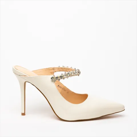 Miss Belgini embellished mule pump