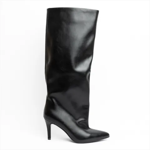 Miss Belgini Under the Knee Pointed High Stiletto Heel Boots