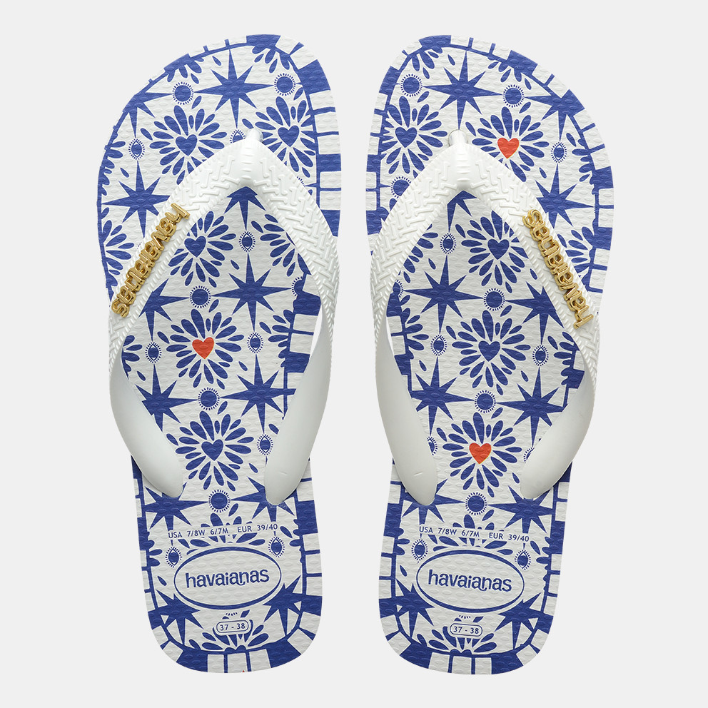 Havaianas Top Logo Metallic Sao Luis White Flip Flops (4150742-0001)