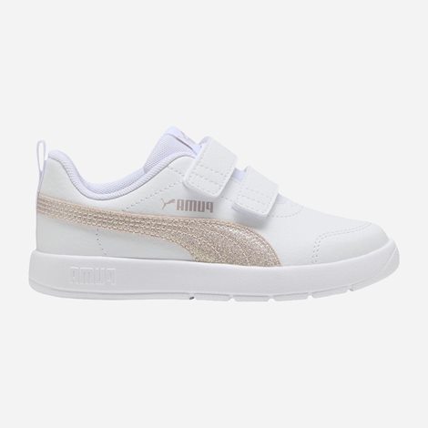 PUMA Παιδικά Sneakers Courtflex V3 Glitz V Ps Λευκά (1118589)