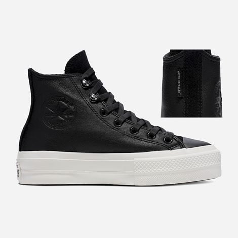 CONVERSE Γυναικέια Sneakers Chuck Taylor Lift Platform Water Repellent Leather (982231)