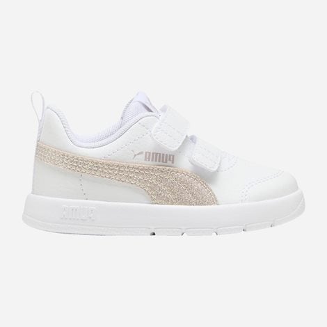 PUMA Βρεφικά Παπούτσια Courtflex V3 Glitz V Inf Λευκά (1118588)