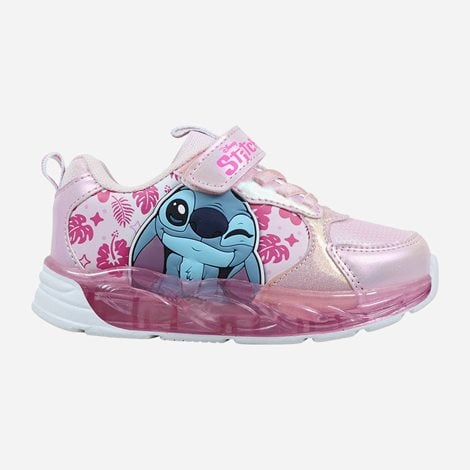 DISNEY Παιδικά Sneakers Lilo & Stitch Lights Ροζ (1124426)