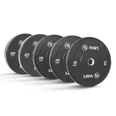 AMILA BLACK W BUMPER SLIM WEIGHT PLATES 50MM
