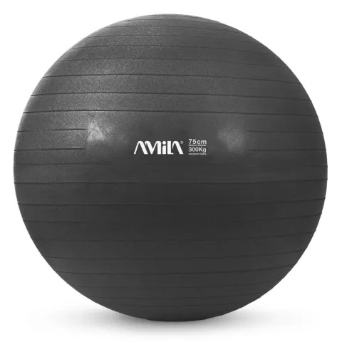 AMILA GYM BALL Ø75CM BLACK (with pump)