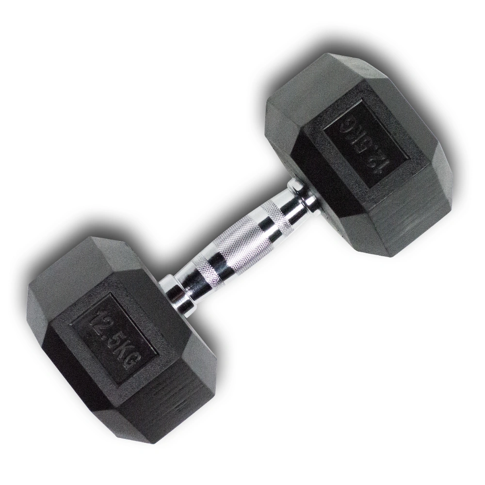 12,5kg Hex Rubber Dumbbell (28205) (X-FIT)