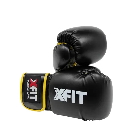 Boxing Gloves PU Black/Yellow (BVK-001) (X-Fit)