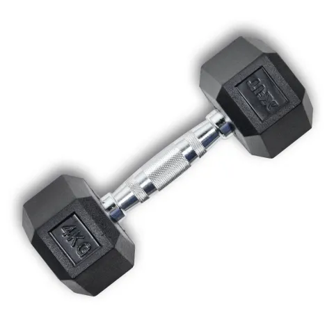 Hex Rubber Dumbbell 4kg (28205) (X-FIT)