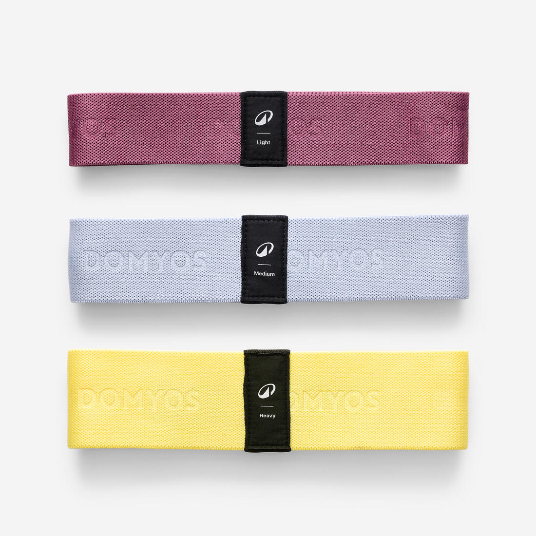Set of 3 training bands for glute workouts
