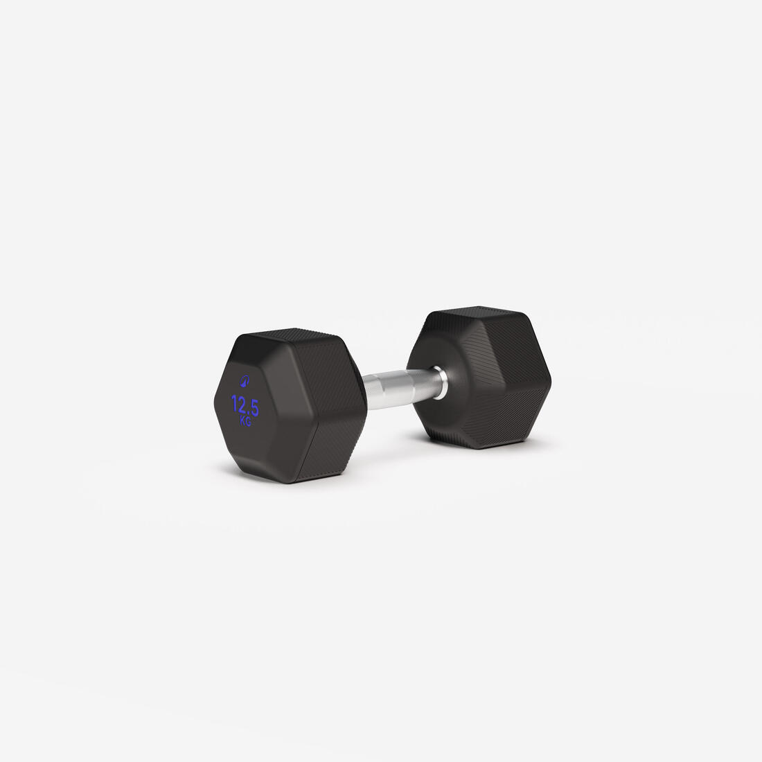 Cross Training and Weight Training 12.5 kg Hex Dumbbell - Black