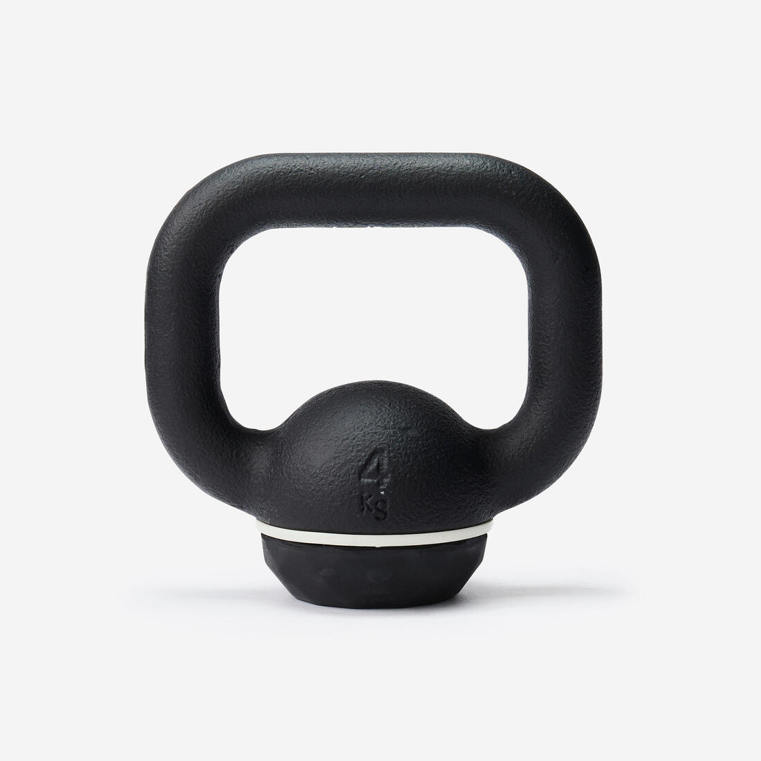 Cast Iron Kettlebell with Rubber Base 4 kg, Partially Recycled Cast Iron
