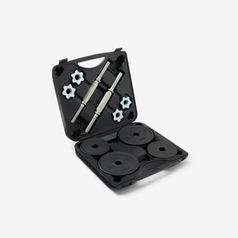 Weight Training 20 kg Partly Recycled Cast Iron Dumbbells Set