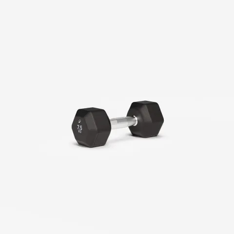 Hex Dumbbell Cross Training and Weight Training 7.5kg, black