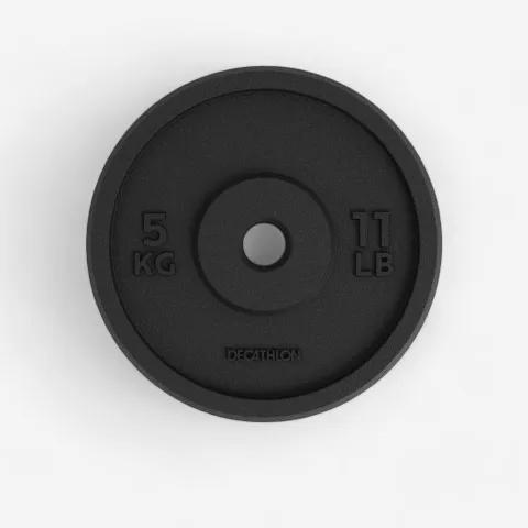 Weight Training 5 kg 28 mm 80% Recycled Cast Iron Plate