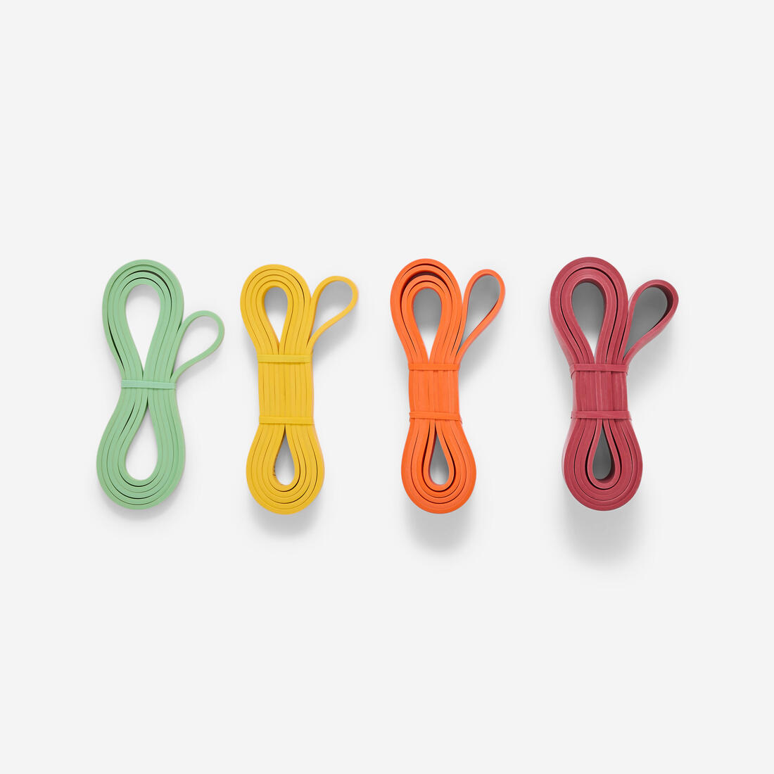 Set of 4 resistance bands 10, 20, 30, and 40 kg