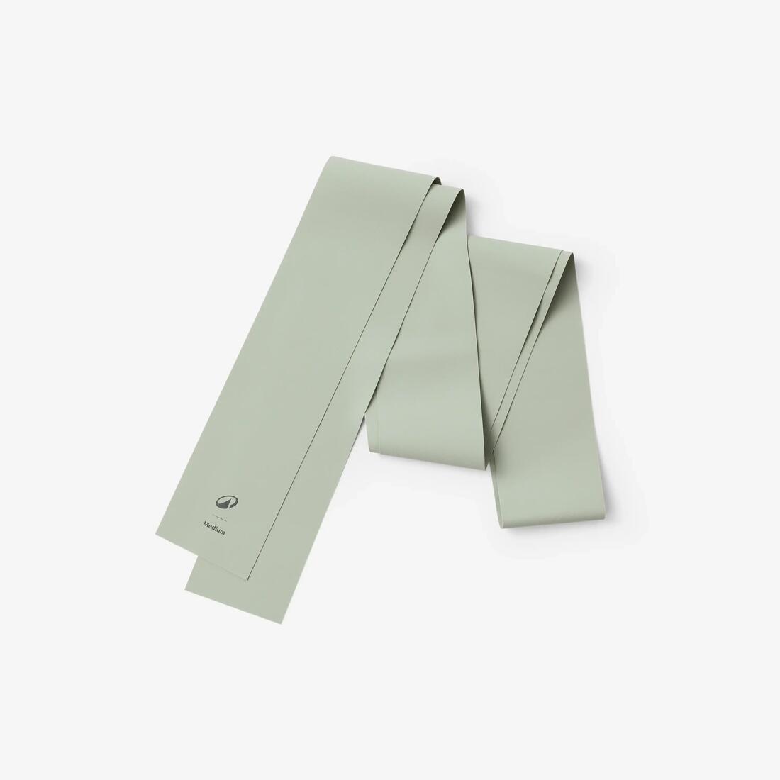Pilates medium-resistance band 3 kg, sage green