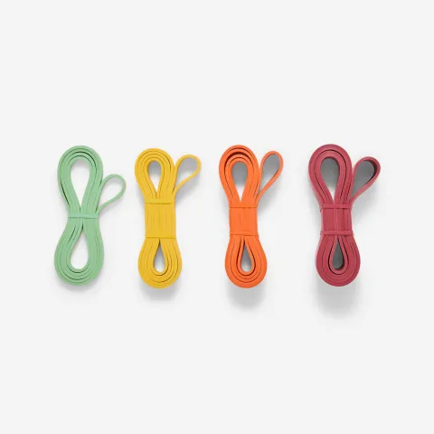 Set of 4 resistance bands 10, 20, 30, and 40 kg
